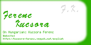 ferenc kucsora business card